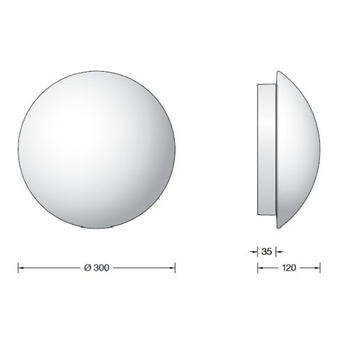 24029K3 LED ceiling and wall luminaire