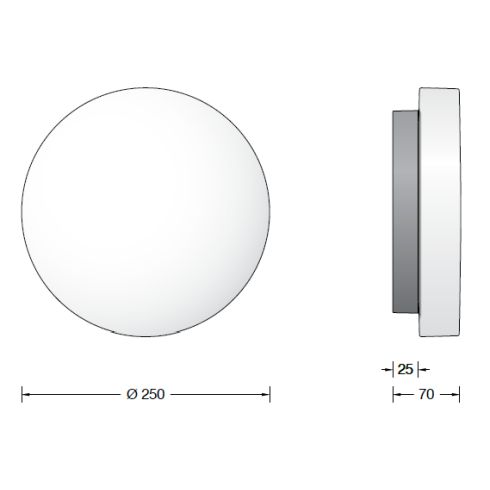 24025 CIRCLE LED ceiling and wall luminaire - Light brick