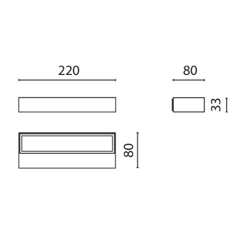 MINILOOK 220 one-side white LED wall luminaire