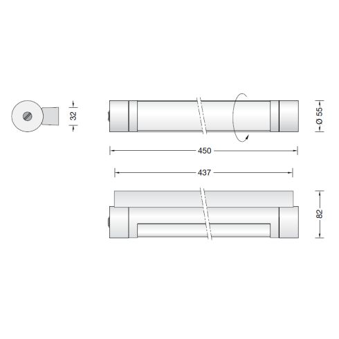 23233.1K3 - VARIATA 2 LED wall luminaire, white
