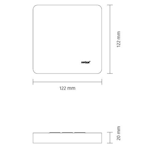 Cubic 36 ON Aqua LED ceiling luminaire 3000K