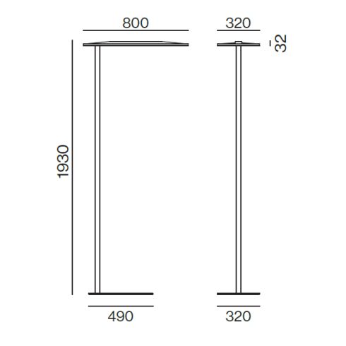 TASK ASYMMETRIC POWER Floor luminaire, white