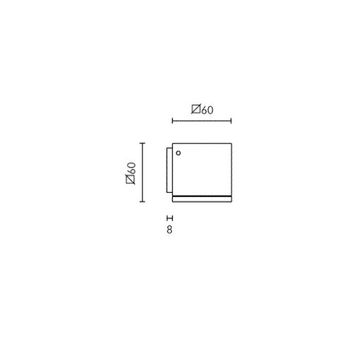 MICROLOFT SQUARE white LED wall luminaire