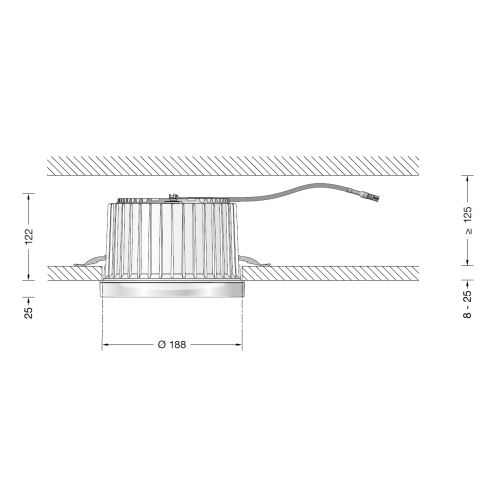 50689K3 Recessed ceiling luminaire - downlight