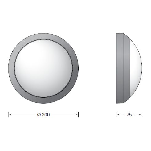 22455A Ceiling and wall luminaire, silver