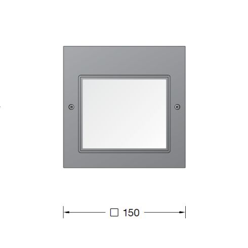 24206A Recessed LED wall luminaire, silver
