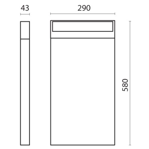 COOL 580 white LED bollard