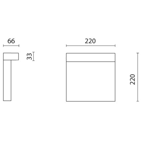 MINILOOK 220 one-side bronze LED bollard