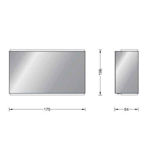 50072.1K3 LED wall luminaire, white