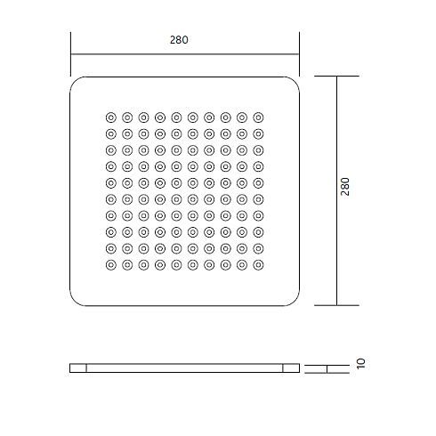 Modul Q 100 LED ceiling luminaire 4000K