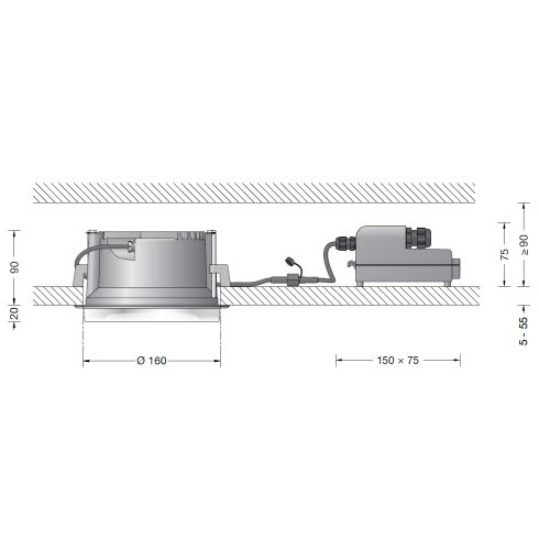 24678K3 Recessed ceiling luminaire · Downlight
