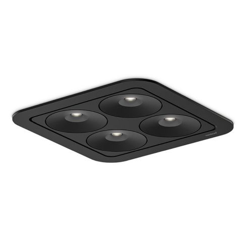 Q Four IN 80° 4000K Recessed ceiling luminaire, black
