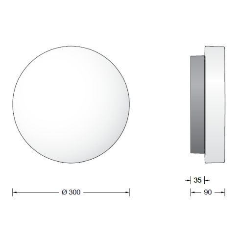 24026K4 CIRCLE Ceiling and wall luminaire - Light brick